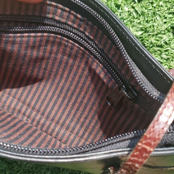 Brighton Black & Red Leather Shoulder Bag - Picture 7 of 12